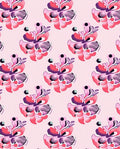 Abstract Pink Floral Swirls Pattern Rug