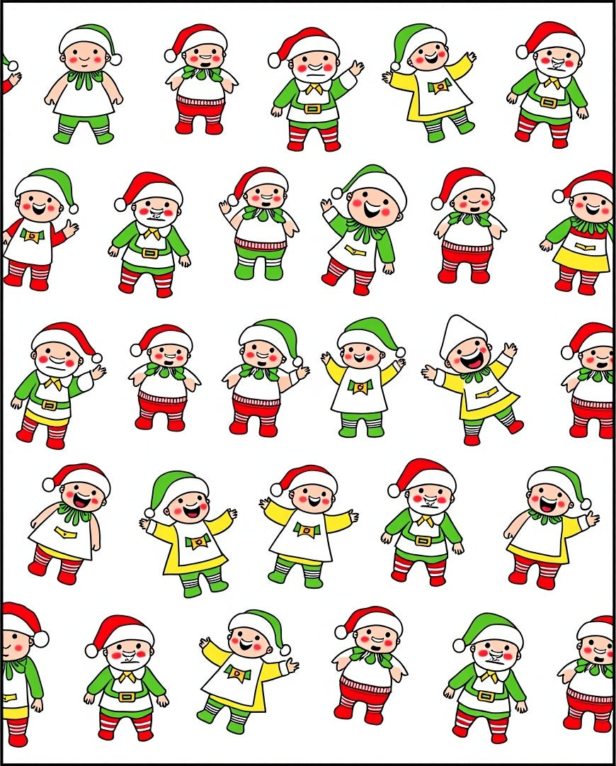 Festive Christmas Elf Collection Rug