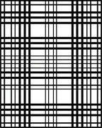 Bold Black White Grid Pattern Rug