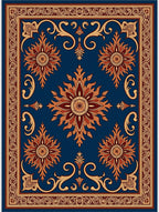 Earthy Floral Sunburst Inspired Pattern Rug