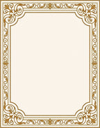Ornate Gold Scroll Filigree Rug