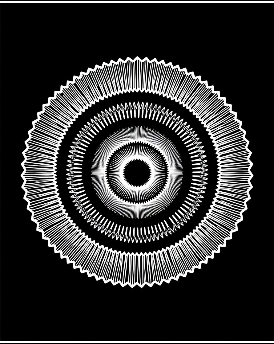 Concentric Circular Geometric Pattern Rug