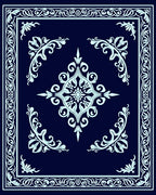 Intricate Floral Mandala Design Rug