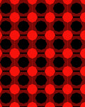 Bold Red Black Geometric Pattern Rug
