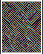 Bold Maze Geometric Design Rug