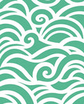 Teal Wave Motion Pattern Rug