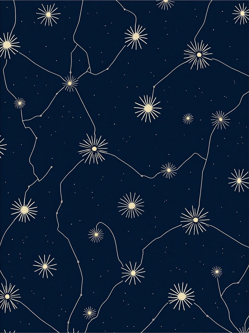 Celestial Line Drawing Constellation Design Rug
