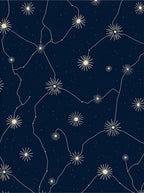 Celestial Line Drawing Constellation Design Rug