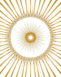 Golden Sunburst Radiant Pattern Rug
