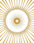 Golden Sunburst Radiant Pattern Rug