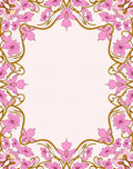 Soft Pink Floral Vine Pattern Rug