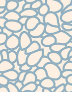 Organic Blue Pebble Pattern Rug
