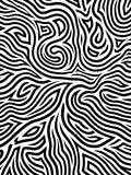 Bold Black White Swirl Pattern Rug