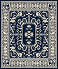 Elegant Floral Motif Classic Medallion Rug