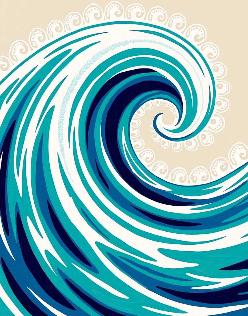 Ocean Swirl Art Design Rug