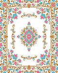 Art Nouveau Floral Scrollwork Collection Rug