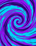 Abstract Swirl Purple Aqua Pattern Rug