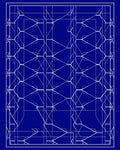 Abstract Geometric Net Pattern Rug