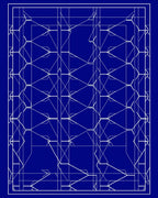 Abstract Geometric Net Pattern Rug