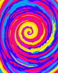 Vibrant Swirl Patterned Abstract Rug