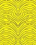 Bold Yellow Wavy Stripe Design Rug