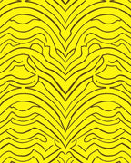 Bold Yellow Wavy Stripe Design Rug