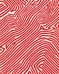 Bold Red Zebra Stripe Rug