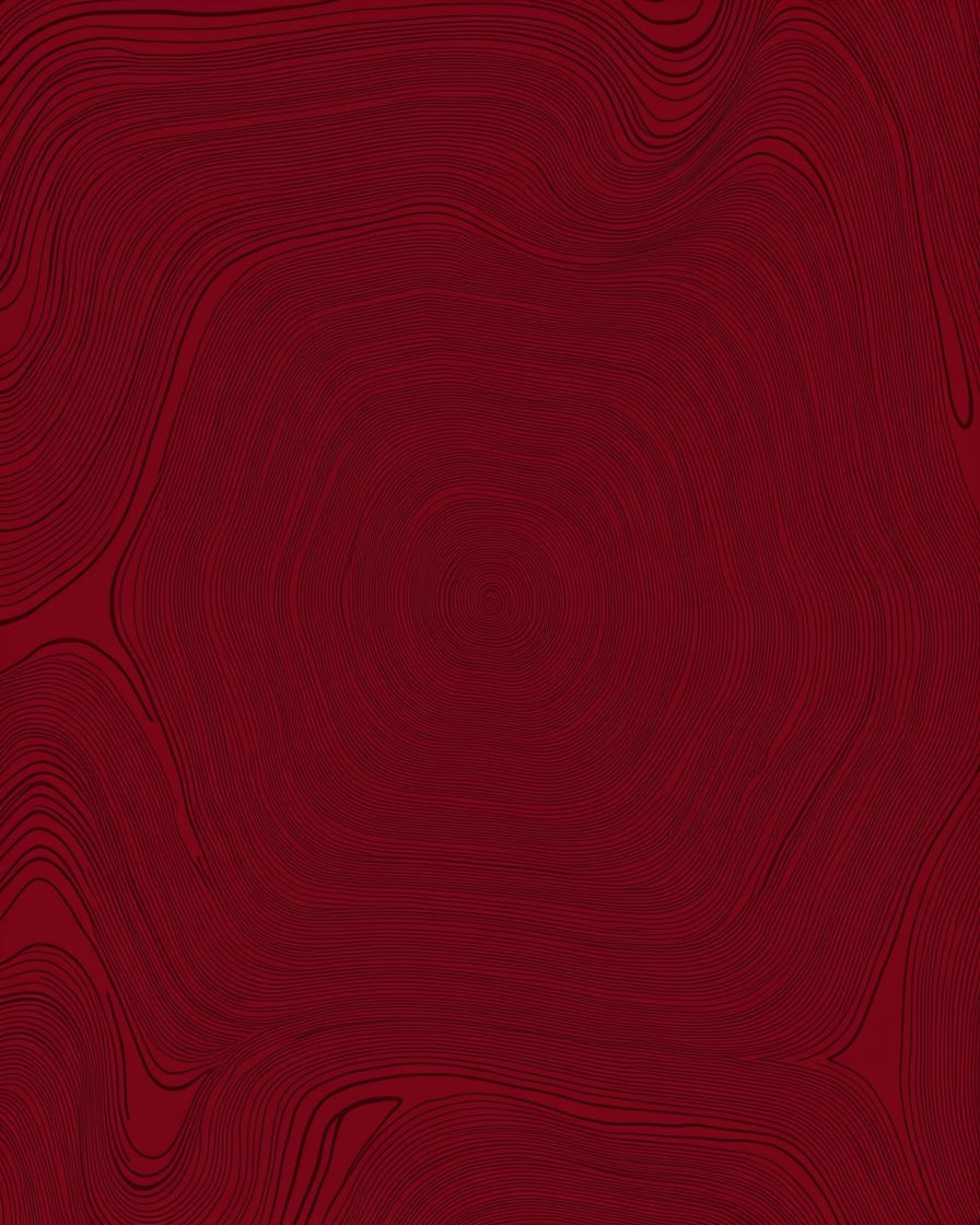 Dark Red Swirling Line Pattern Rug