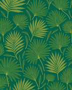 Lush Green Leaf Pattern Rug