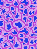 Abstract Shapes Pink Blue Pattern Rug