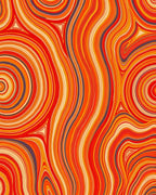 Vibrant Swirling Orange Stripes Rug