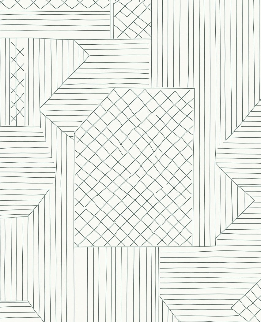 Geometric Abstract Hand Drawn Lines Rug