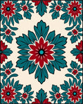 Rich Floral Pattern Design Rug
