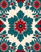 Rich Floral Pattern Design Rug