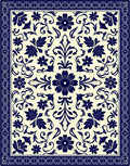 Classic Floral Scrollwork Pattern Rug