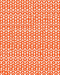 Orange White Intricate Geometric Pattern Rug
