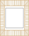 Minimalist Striped Geometric Frame Design Rug