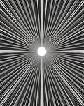 Striking Radial Lines Pattern Rug