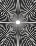 Striking Radial Lines Pattern Rug