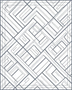 Abstract Geometric Maze Design Rug