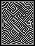 Abstract Maze Geometric Pattern Rug