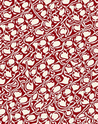Red Ivory Abstract Flowing Pattern Rug
