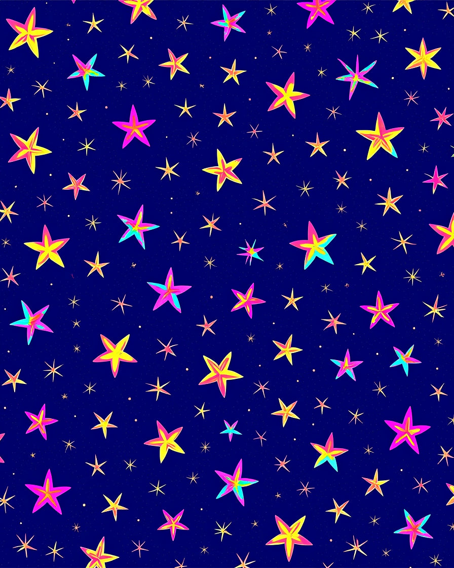 Vibrant Neon Starburst Pattern Design Rug