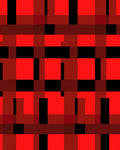 Red Black Abstract Checkered Pattern Rug