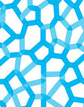Abstract Blue Interlocking Lines Rug