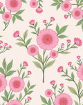Pink Botanical Pattern Design Rug