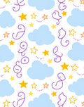 Playful Clouds And Stars Design Rug