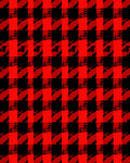 Red Black Abstract Checkered Design Rug