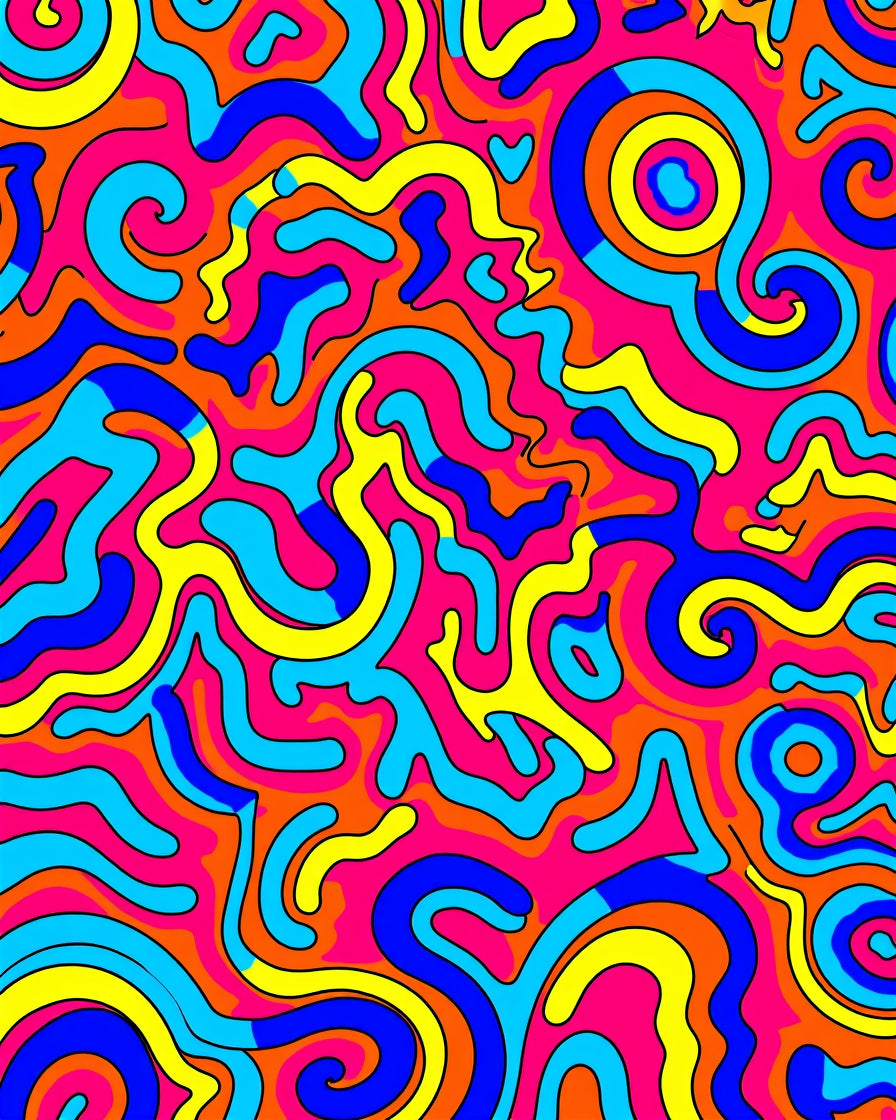 Bold Swirl Abstract Pattern Rug