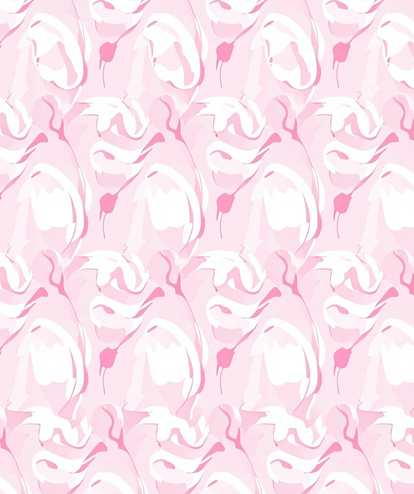 Abstract Pink Swirl Organic Pattern Rug